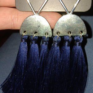 Royal blue dangler Paparazzi earrings